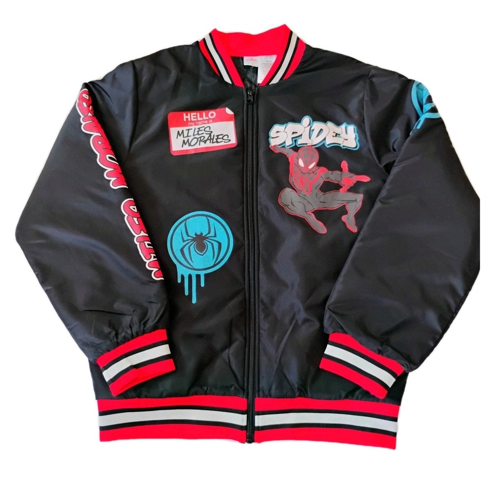 Marvel Spider-Man Miles Morales Boys Disney Marvel  Varsity Jacket –‎ Size 14/16